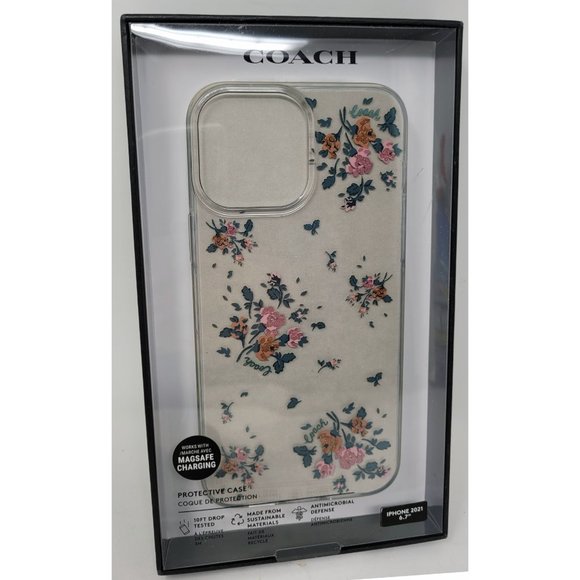 Coach Accessories - Coach Protective Hardshell Case for iPhone 13 Pro Max / 12 Pro Max, Rose Bouquet